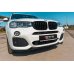 Накладка сплиттер на передний бампер на BMW X3 F25 M-Pack Polift